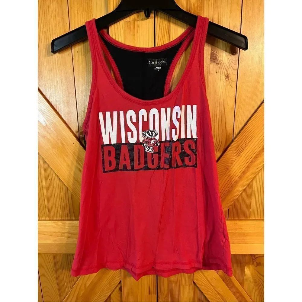 5th & Ocean Tank Top Wisconsin Badgers Size Small (2657)
